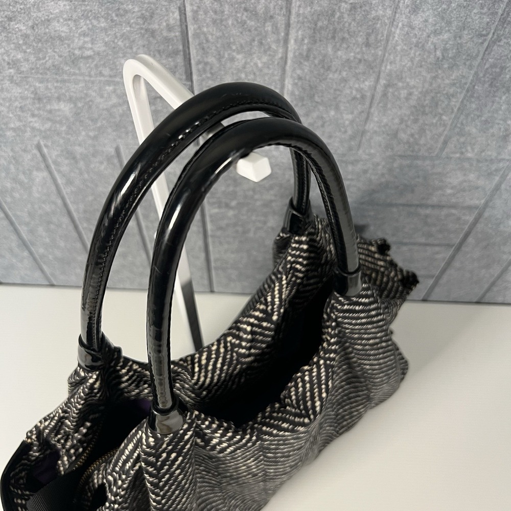 Kate Spade Stevie Baby Diaper Bag Black Herringbone Chevron Tote w/ Changing Pad - Picture 7 of 16